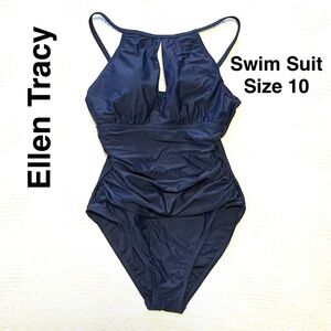 Ellen Tracy Women's Navy Swimsuit Pool Beach Vacation🩱